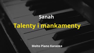 Sanah  Talenty i mankamenty Karaoke Instrumental Piano [upl. by Haimaj]