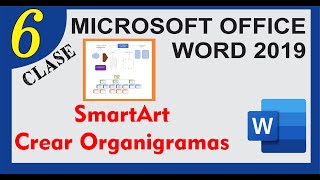 Microsoft Word 2019  Insertar Organigramas SmartArt [upl. by Afital]