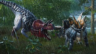 Ultimasaurus Hunting Stegoceratops in Woodland Environment a Jurassic World Evolution Short Film [upl. by Auhsohey]