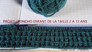 Tuto Tricot Projet  Poncho Enfant avec manches création et Pull Femme Jacquard création [upl. by Halstead]