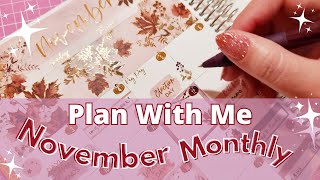 Plan With Me Monthly Layout For November  Erin Condren Life Planner [upl. by Eyaj559]