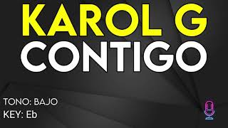 KAROL G Tiësto  CONTIGO  Karaoke Instrumental  Bajo [upl. by Peta]