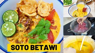 Resep Soto Betawi yang gurih dan enak Cara membuat kuah soto santan [upl. by Stoffel]