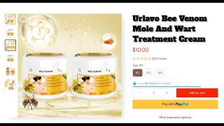 Urlavo Bee Venom Mole And Wart Treatment Cream Review Scam or Genuine Does It Really Work [upl. by Wilsey]