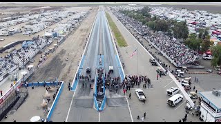 Sky view of the 2020 March Meet drag races at Famoso Raceway  Mavic Mini Drone footage [upl. by Currey248]