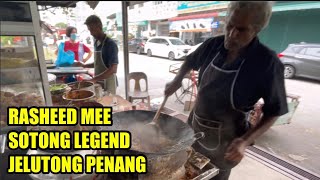 MALAYSIA MEE GORENG MAMAK WITH CHARCOAL FIRE RASHEED MEE SOTONG LEGEND JELUTONG PENANG [upl. by Therese]