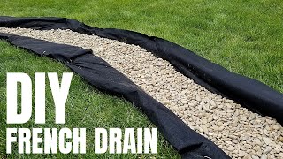 DIY French Drain  Cheap Yard Drainage Solution  pt 1 [upl. by Lovich]