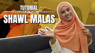 TUTORIAL JAHIT  Shawl Ikat Belakang  Shawl Malas [upl. by Albright]