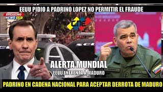 ULTIMA HORA Padrino Lopez hablaria en CADENA NACIONAL para reconocer DERROTA de MADURO [upl. by Derdlim]