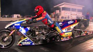 Top Fuel Nitro Motorcycle Import vs Harley  Larry quotSpidermanquot Mcbride 583et  232mph [upl. by Bornie]