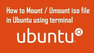 How to mount  umount an ISO file in Linux Ubuntu using terminal 100  Working [upl. by Danyelle]