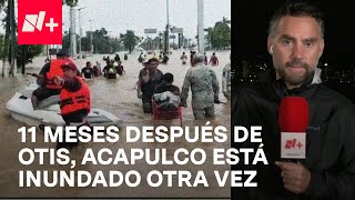 Desde Acapulco Enrique Acevedo da cuenta de la nueva emergencia por John  En Punto [upl. by Yluj]