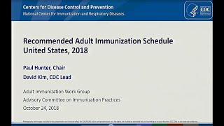 October 2018 ACIP Meeting  Adult amp ChildAdolescent Immunization schedule [upl. by Maloney]