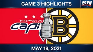 NHL Game Highlights  Capitals vs Bruins Game 3  May 19 2021 [upl. by Aiden47]