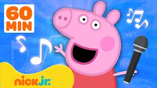 60 MINUTES of Peppa Pig Songs 🎶  Music SingAlong for Kids  Nick Jr [upl. by Zehe]