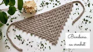 Comment faire un bandana au crochet  Foulard au crochet ✨Tuto crochet facile 🧶 Lou Passion Tuto [upl. by Oicanata]