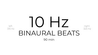 10 Hz Alpha Binaural Beats  315 Hz left ear 325 Hz right ear [upl. by Hook278]