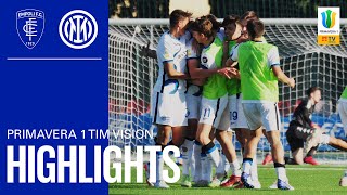 EMPOLI 11 INTER  U19 HIGHLIGHTS  CAMPIONATO PRIMAVERA 1 TIM  Casadei levels in the 95th min 👏⚫🔵 [upl. by Tella]