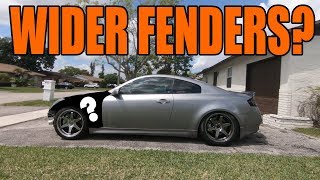 G35 Coupe Gets Wider Fenders [upl. by Michelina]