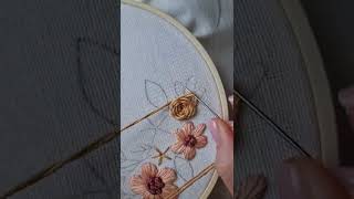 Woven wheel stitch tutorial [upl. by Yajet]