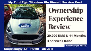 Ford Figo Titanium Blu Diesel Ownership review 20000 Kms amp 11 Months [upl. by Eecyac]