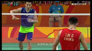 legends  2016 Rio Olympic Mens Singles Semifinal  Chong Wei vs Lin Dan throwback 2K [upl. by Adnohsak466]