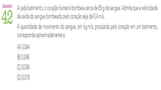 1 EQ UERJ 2025 A cada batimento o coração humano bombeia cerca de [upl. by Peyton]