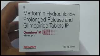 Geminor M2 Tablet  Metformin Hydrochloride and Glimepiride Tablets  Geminor M2 Tablet Uses Dosage [upl. by Acire]