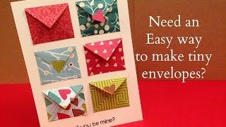 How to Make Tiny Envelope and a Card Tutorial [upl. by Toffey]