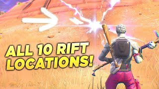 ALL 10 RIFT LOCATIONS quotUse a Rift at Different Rift Spawn Locationsquot Fortnite Week 8 Season 5 Guide [upl. by Denn]