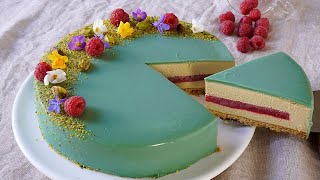 Torta MOUSSE al pistacchio  Pistachio MOUSSE cake ASMR cakeshare [upl. by Nwahsar361]