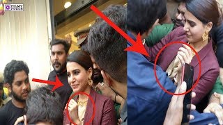 Samantha faced misbehavior of fans in Krishnagiri  Samantha FilmyFocusTamil [upl. by Inalawi]