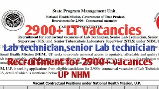 2900 Up nhm LT  Senior Lt vacancies  LT Vacancy notification  Lt jobs [upl. by Kerianne]