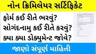 Non Creamy Layer Certificate Gujarat  Non Creamy Form Kevi Rite Bharvu  નોન ક્રિમીનલ સર્ટિફિકેટ [upl. by Enifesoj]