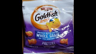 Pepperidge Farm Goldfish Baked Whole Grain Pretzel Snack Crackers Review [upl. by Fante]