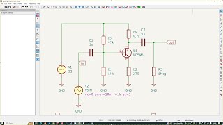 ngspice in KiCad 8 optimizing a bipolar amplifier [upl. by Godden195]