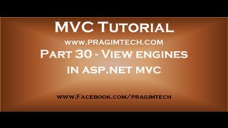 Part 30 View engines in asp net mvc [upl. by Ycrad213]