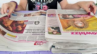 ASMR Newspaper Page Turning • Paper Crinkles • No Talking [upl. by Aneetak]