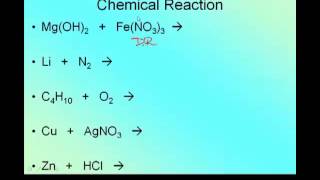 Writing and Balancing Reactions Predicting Products [upl. by Yuh]