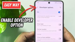 How To Enable Developer Option Samsung 2024 All Model [upl. by Mordy]