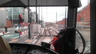 Metrolink Drivers Eye View  Market Street to DeansgateCastlefield [upl. by Eads]