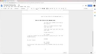 Playwriting 101 Formatting [upl. by Candy]