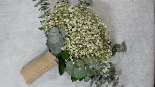 How To Arrange Bridal Bouquet With Baby’s Breath [upl. by Michaele]