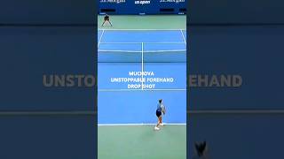 KAROLINA MUCHOVA UNSTOPPABLE FOREHAND DROP SHOT shorts [upl. by Omlesna]