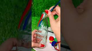 Decorative Glass Bottle  Shake Bottle Decoration  Easy Decoration using LED Lights shortvideo [upl. by Kazue274]