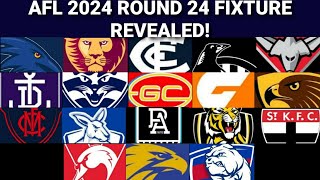 Round 24 Fixture REVEALED AFL 2024 [upl. by Kissie]