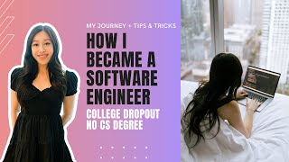 How I became a Software Engineer with no experience or degree  my experience  tips [upl. by Auhsuoj]