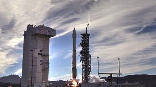 Atlas V Rocket Launches From Vandenberg Air Force Base [upl. by Idelle]