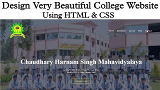 College Website Design Using HTML amp CSS  COLLEGE WEBSITE  Suraj Gangwar  The Suraj Developer [upl. by Ardnasac]