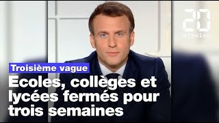 Coronavirus Ecoles fermées vacances «dézonées»… L’essentiel des annonces de Macron [upl. by Michaela]